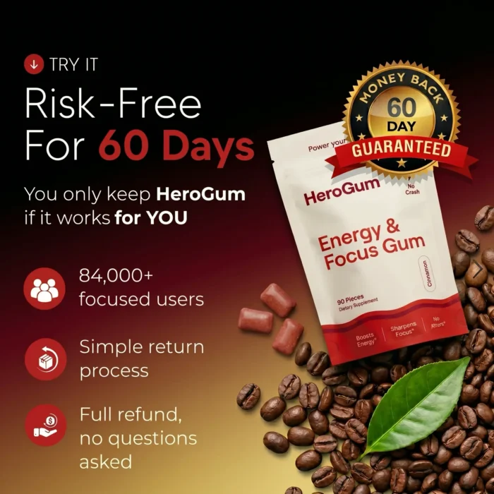 New Maximum Potency Formula – Energy & Focus Gum by HeroGum™ - Image 6